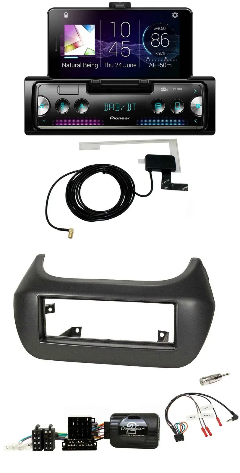 Pioneer DAB Bluetooth Lenkrad USB Autoradio für Fiat Fiorino Citroen Nemo Peugeo