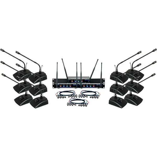 VocoPro Digital-Conference-12 Twelve Channel UHF Wireless Conference Mic System
