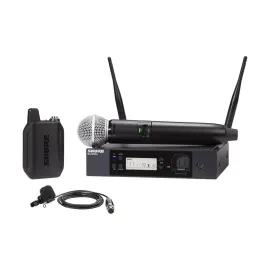 Shure GLXD124R+ Digital Wireless Combo System with SM58 Handheld and WL185M Lava