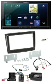 Автомагнитола для Fiat Doblo Pioneer 2DIN, Bluetooth, USB, DAB, Mini-ISO, поддержка управления с руля (с 2015 г.)