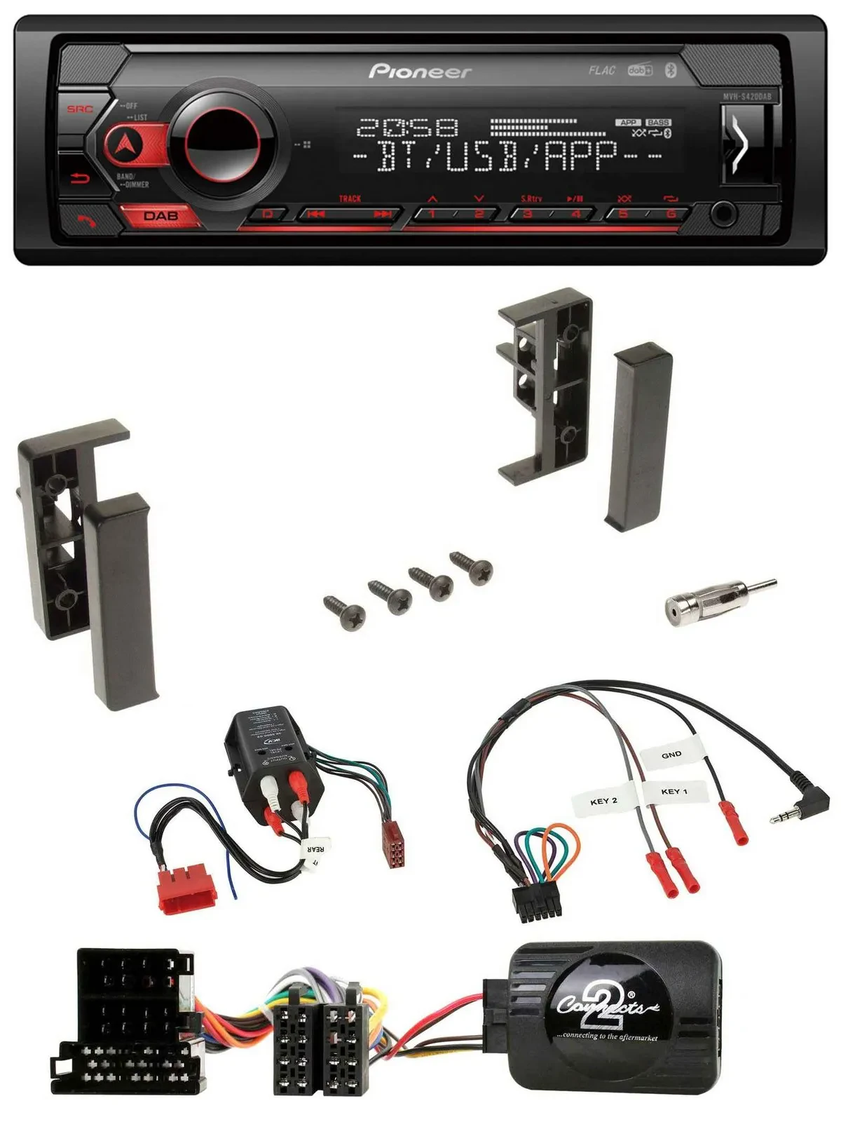 Pioneer Lenkrad USB DAB Bluetooth Autoradio für Audi A3 A4 A6 99-00 BOSE-Vollakt