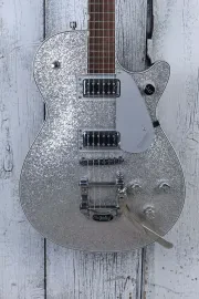 Gretsch G5230T Electromatic Sparkle Jet FT Electric Guitar Silver Sparkle