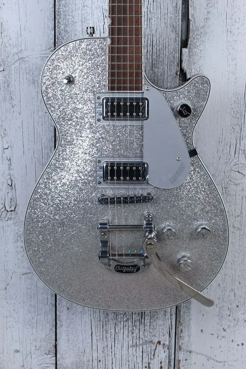 Gretsch G5230T Electromatic Sparkle Jet FT Electric Guitar Silver Sparkle