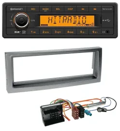 Continental 1DIN DAB MP3 AUX USB Autoradio für Citroen C5 Peugeot 407 ab 04 grau