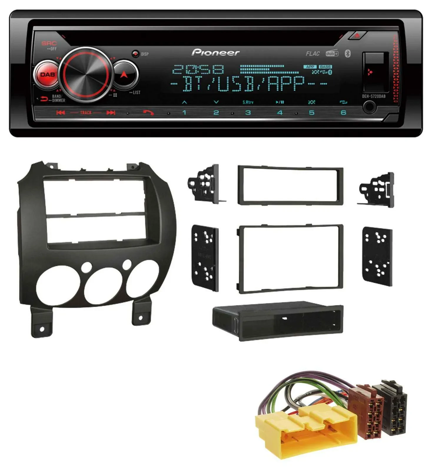 Автомагнитола для Mazda 2 Pioneer MP3 DAB CD Bluetooth USB