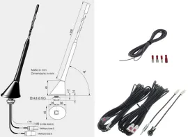 Dietz Antennenset A1 UKW/DAB+ 5m Kabel FAKRA/DIN/SMB A1T0L500UNI