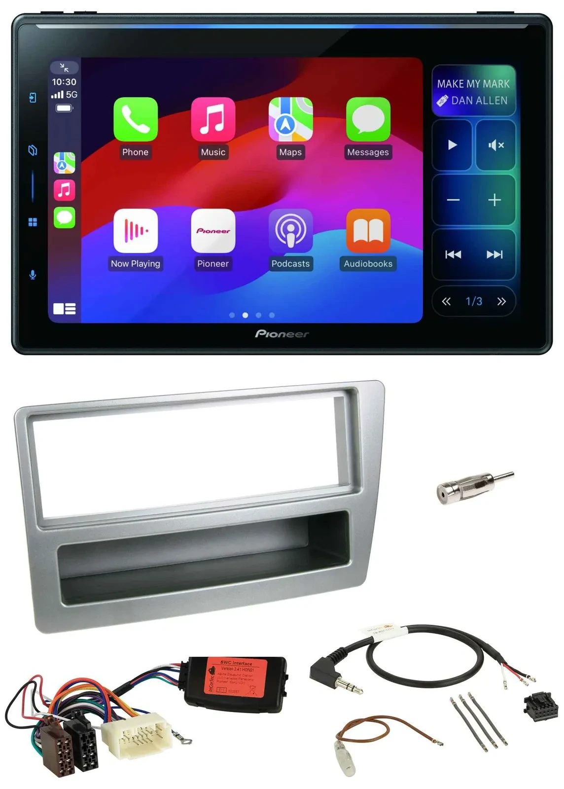 Pioneer Bluetooth DAB Lenkrad USB Autoradio für Honda Civic 2004-2006 silber