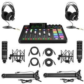 Rode RODECaster Pro II Studio Console, w/2x TAP300 Mics and 2x HA Broadcast Arm