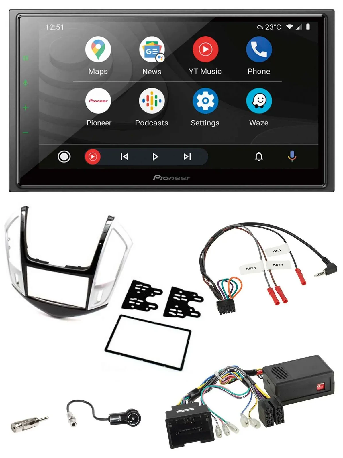 Pioneer USB 2DIN DAB Lenkrad Bluetooth Autoradio für Chevrolet Cruze 2011-2016 s