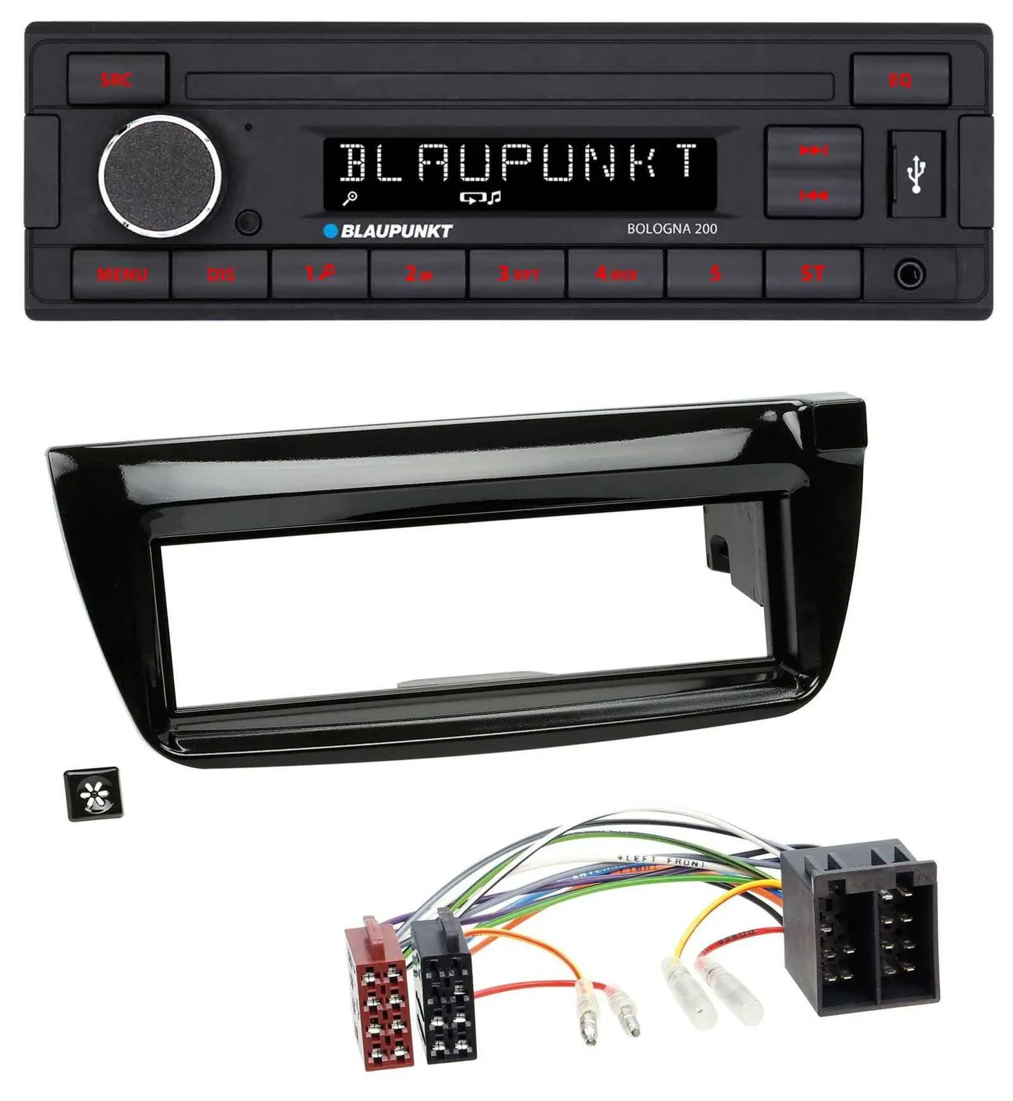 Blaupunkt MP3 AUX USB 1DIN Autoradio für Opel Combo ab 11 Fiat Doblo 12-15