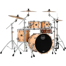 Mapex Saturn VI Fusion 4-Piece Shell Pack with 20" Bass Drum Exotic Natural Burl