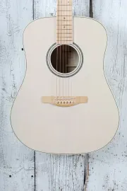 Б/У электроакустическая гитара Ibanez AAD77CE Grand Dreadnought, белая