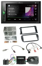 Pioneer 2DIN Lenkrad DAB USB Bluetooth Autoradio für Ford C-Max Galaxy Focus sch