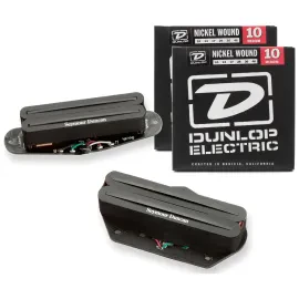 Seymour Duncan 11208-03 Black Pickup Set STHR-1, Hot Rails for Tele w/ 2 Sets of