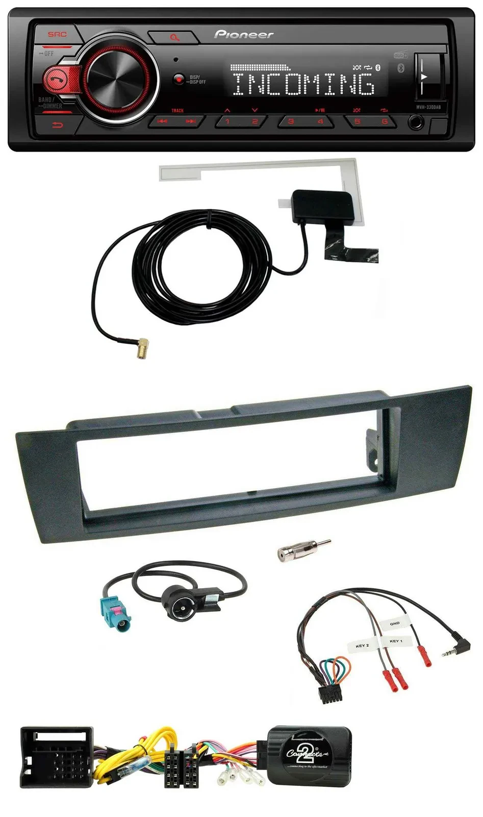 Pioneer USB Lenkrad DAB Bluetooth Autoradio für BMW 1er E87 3er E90-3 X1 E84