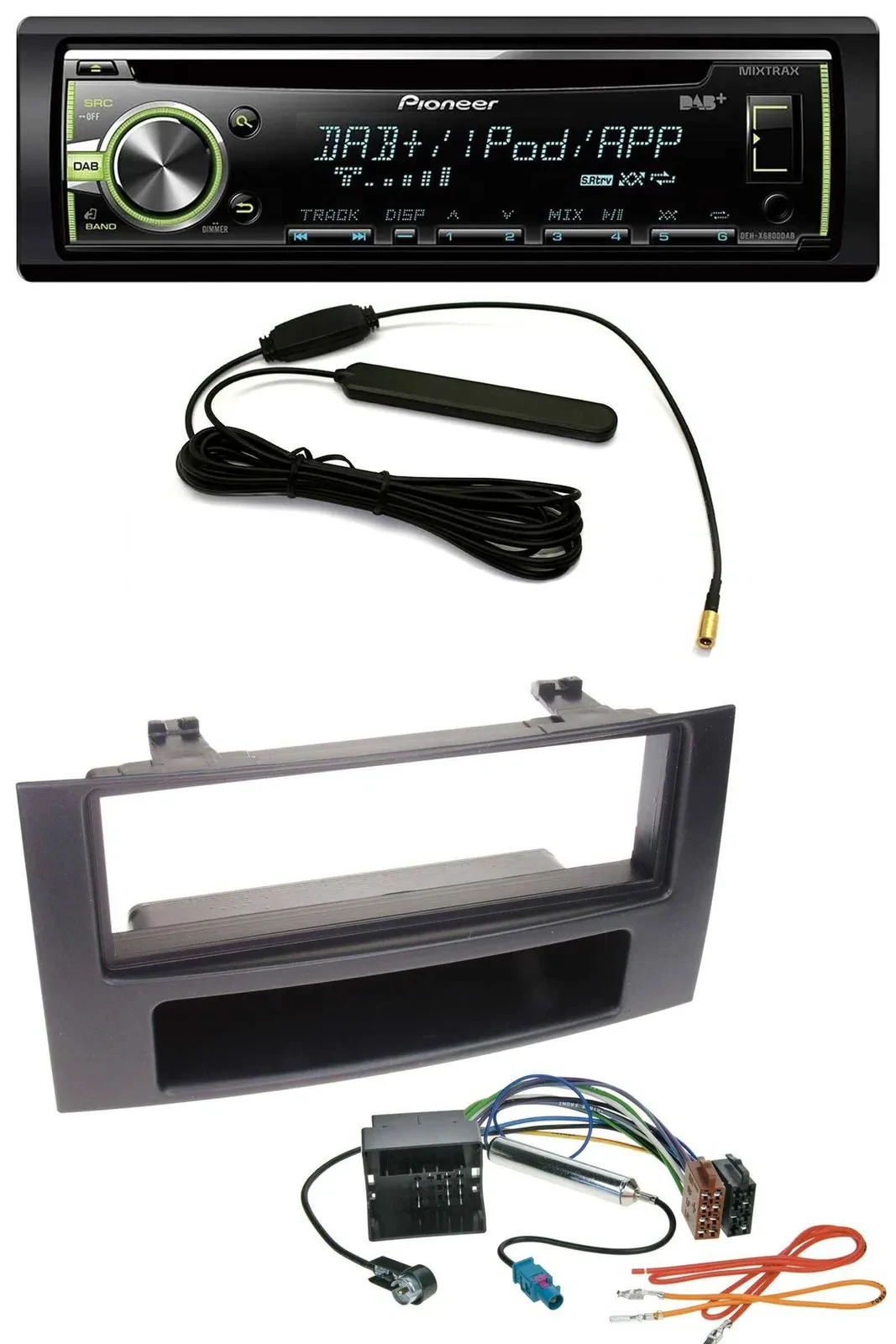 Pioneer MP3 USB CD DAB AUX Autoradio für VW Touareg Multivan T5 Transporter 2002