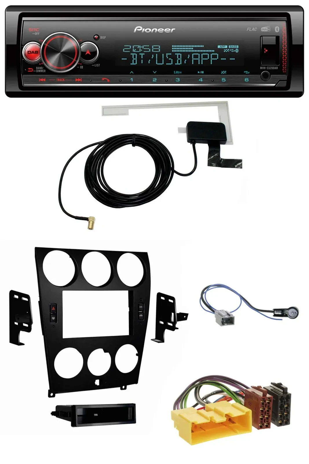 Автомагнитола для Mazda 6 (2006–2008) Pioneer Bluetooth, DAB, USB, MP3