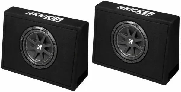 2) Kicker 43TC104 Single 10" 4-Ohm Comp Series Subwoofer Loaded Truck Box