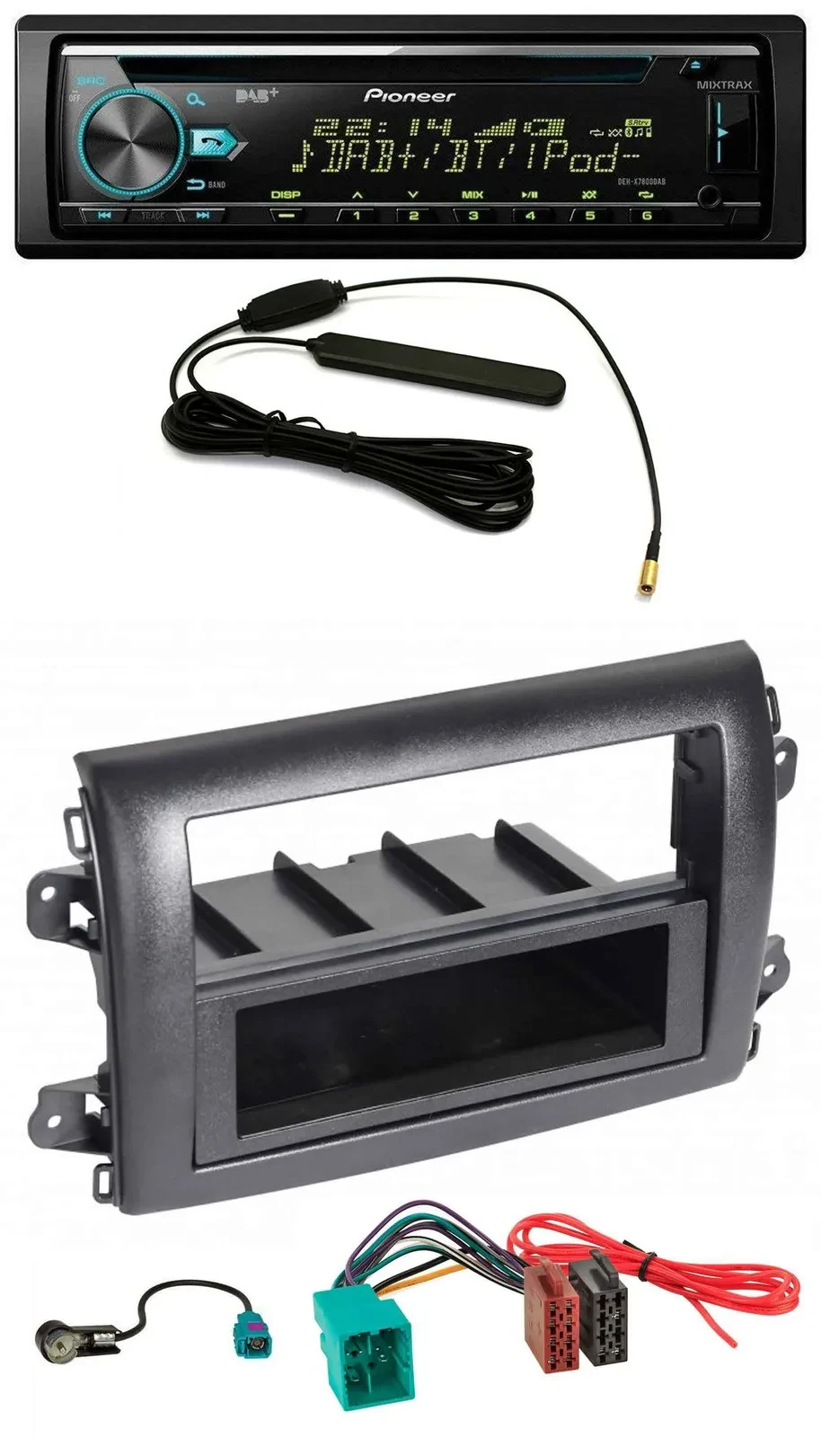 Pioneer CD MP3 AUX DAB USB Autoradio für Fiat Ducato (Serie 8, ab 2021)