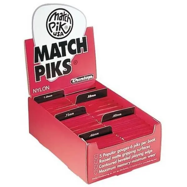 Dunlop Match Pik Nylon 448R073/1 6Pack  медиаторы, толщина 0.73 мм, 1 упаковка - 6 шт.