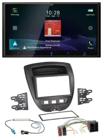 JVC USB Bluetooth 2DIN DAB MP3 Autoradio für Toyota Aygo Peugeot 107 Citroen C1