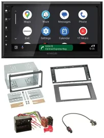 Kenwood DAB Bluetooth USB MP3 2DIN Autoradio für Ford Fiesta Focus 04-08 anthraz