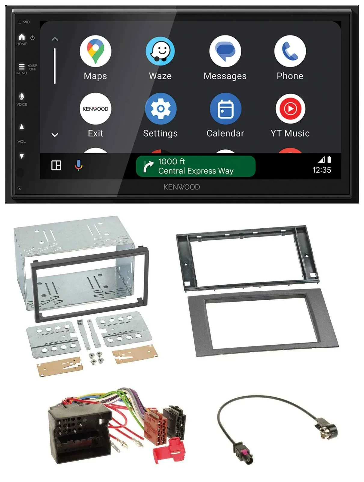 Kenwood DAB Bluetooth USB MP3 2DIN Autoradio für Ford Fiesta Focus 04-08 anthraz