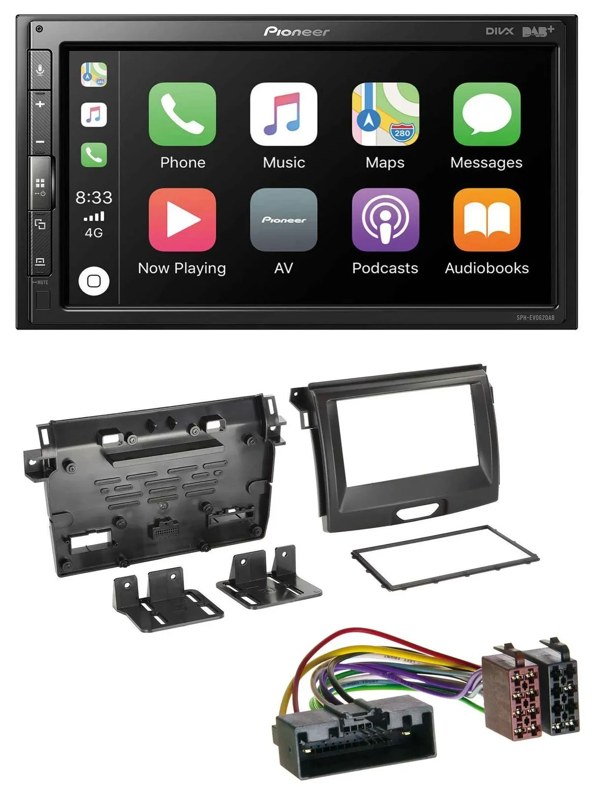 Автомагнитола Pioneer 2-DIN, USB, Bluetooth, DAB, MP3 для Ford Ranger (2AB, с 04/2015)