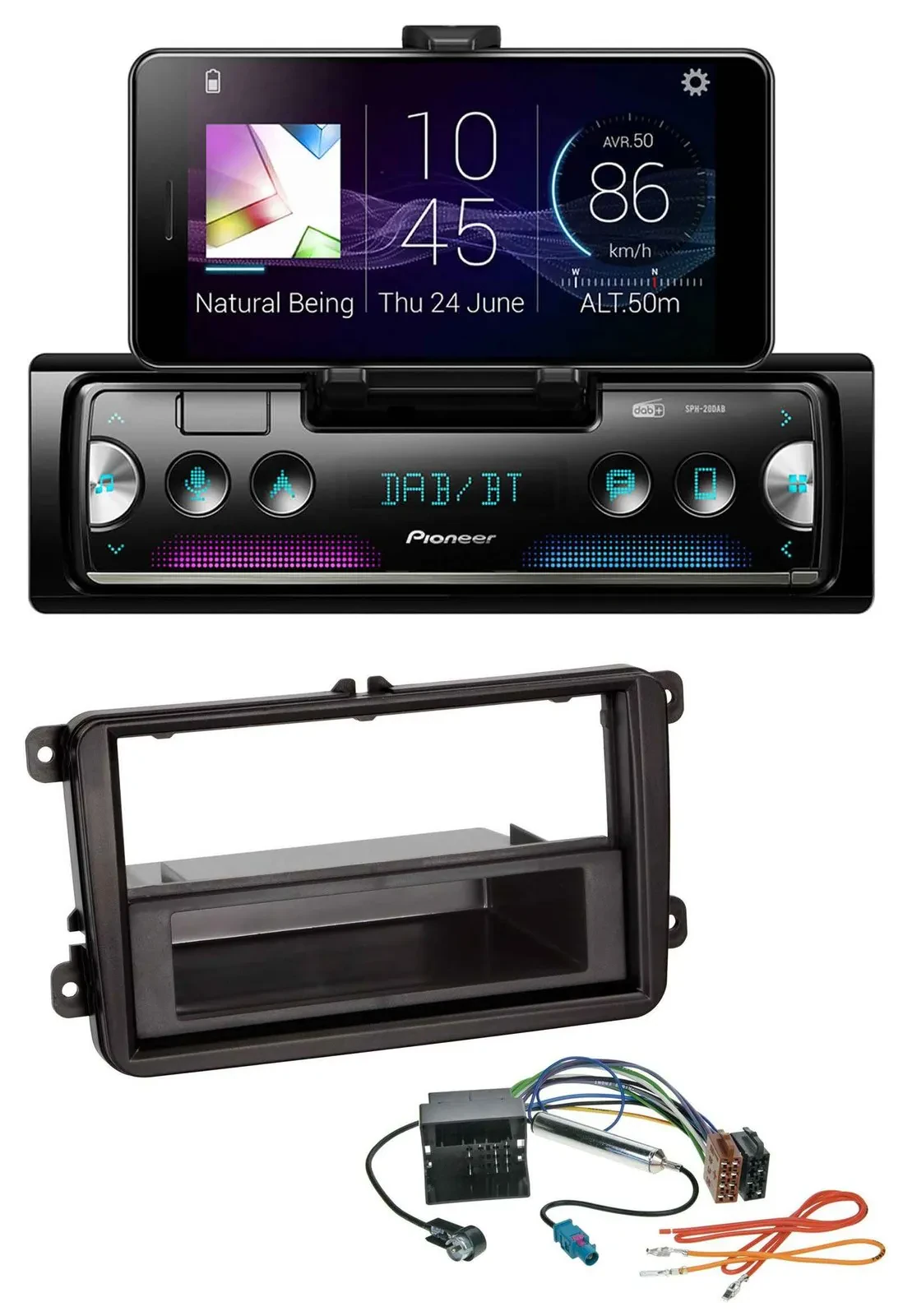 Pioneer USB MP3 Bluetooth DAB Autoradio für Skoda Fabia Octavia Rapid Roomster