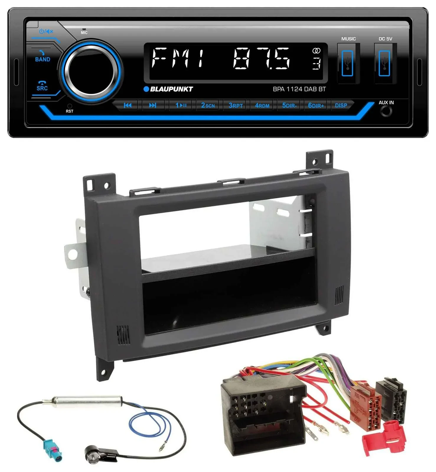 Автомагнитола для Mercedes Vito/Viano (2006–2014) Blaupunkt Bluetooth, USB, DAB, MP3