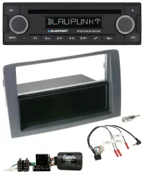 Автомагнитола для Fiat Idea 2006–2011 Blaupunkt Bluetooth DAB CD USB серый
