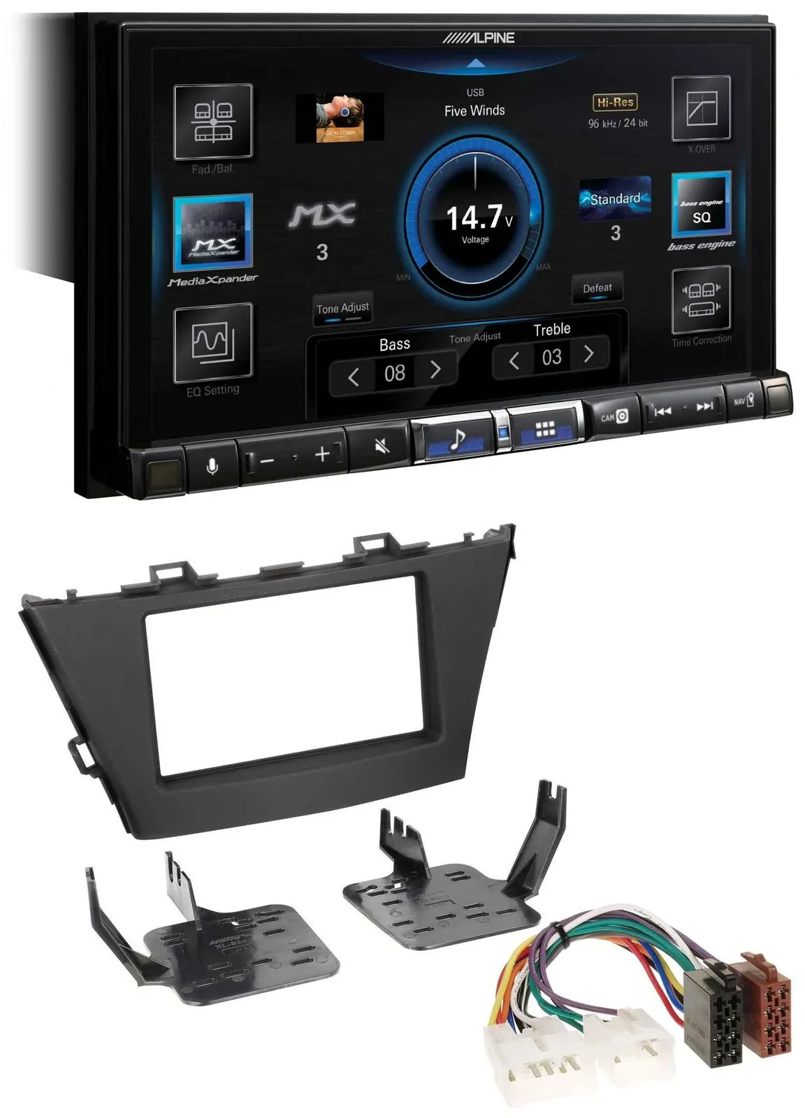 Alpine DAB 2DIN USB Bluetooth MP3 Autoradio für Toyota Prius+ (ab 2012)