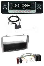 Dietz DAB Bluetooth USB MP3 Autoradio für Alfa Romeo 147 GT silber Ablagefach