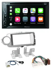 Pioneer MP3 USB DVD Bluetooth DAB 2DIN Autoradio für Toyota Yaris 2011-2014 silb