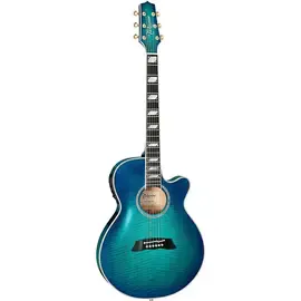Электроакустическая гитара Takamine TSP178AC Flamed Maple Thinline Transparent Blue Sunburst