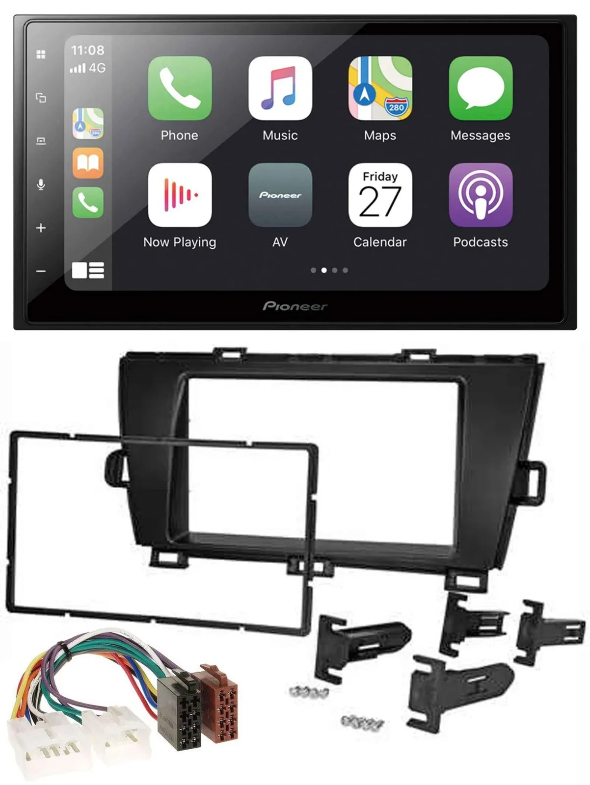 Pioneer MP3 Bluetooth DAB 2DIN USB Autoradio für Toyota Prius (2009-2012)