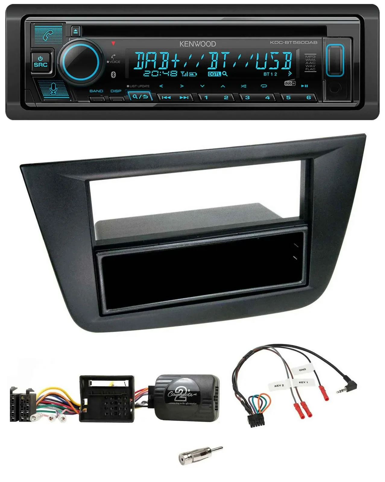 Kenwood Bluetooth DAB CD Lenkrad USB Autoradio für Seat Altea Toledo 2004-2009 s
