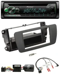 Автомагнитола для Seat Ibiza Pioneer CD/USB/MP3, DAB, серый, поддержка управления на руле