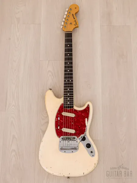 Электрогитара Fender Mustang SS Olympic White w/case USA 1966