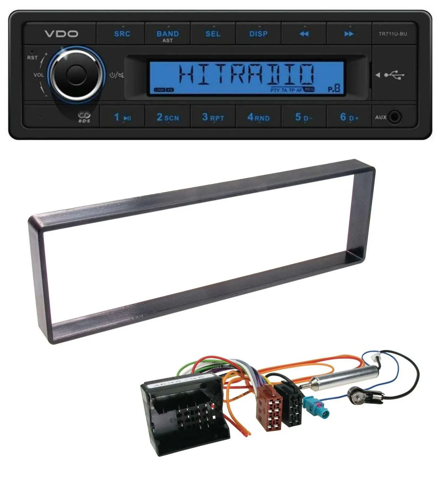 Автомагнитола для Citroen C4 VDO 1-DIN MP3 USB AUX