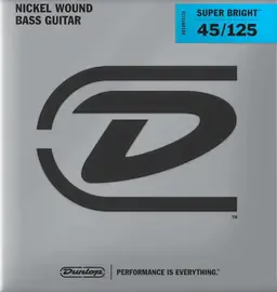 Комплект струн для 5-струнной бас-гитары Dunlop Super Bright Tapered DBSBN45125T