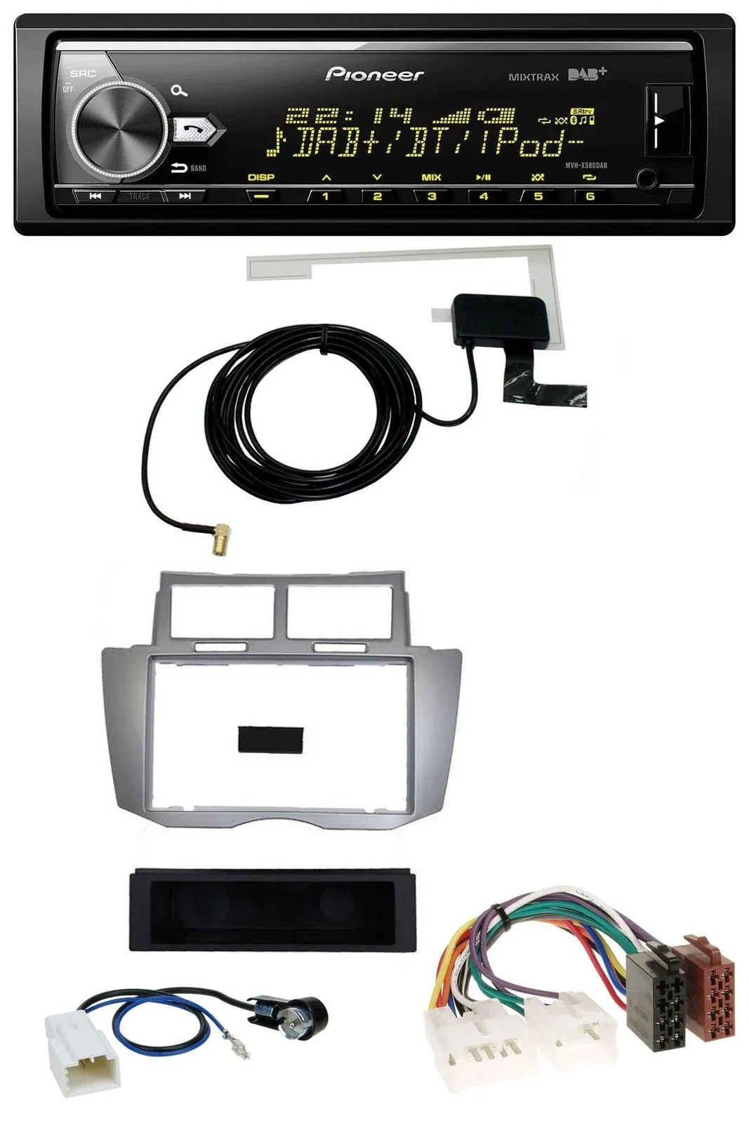 Pioneer Bluetooth DAB USB MP3 Autoradio für Toyota Yaris (2007-2011)