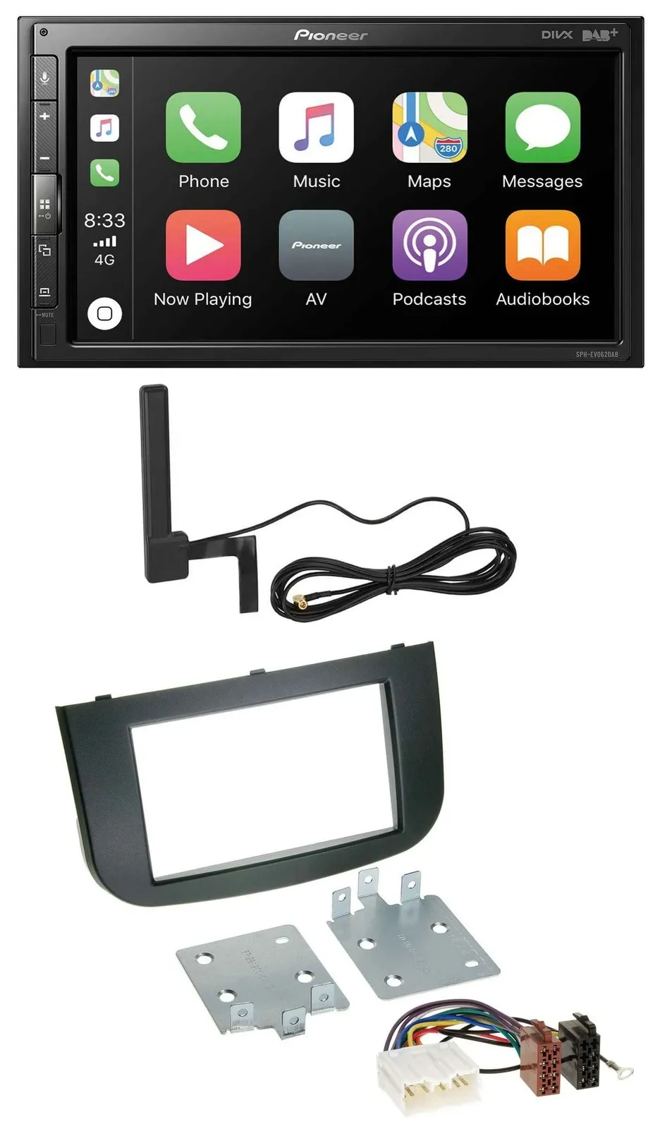 Автомагнитола для Mitsubishi Colt 2008–2012 Pioneer 2-DIN USB Bluetooth DAB MP3