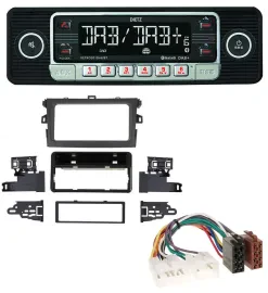 Dietz USB DAB MP3 Bluetooth Autoradio für Toyota Corolla 2009-2012 silber