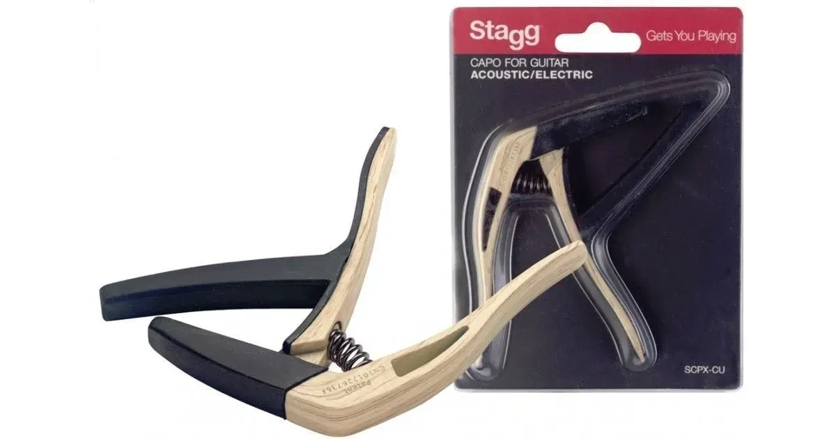 Каподастр Stagg SCPX-CU/CLWOOD Woodgrain