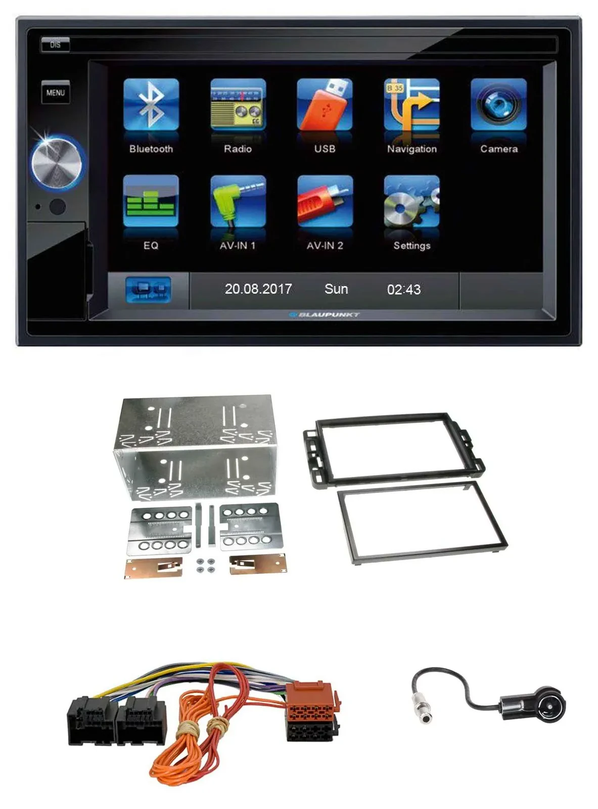 Blaupunkt SD Bluetooth 2DIN MP3 USB AUX Autoradio für Cadillac BLS (2006-2010)