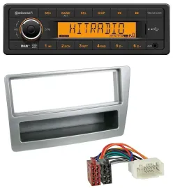 Автомагнитола для Honda Civic (2004–2006) Continental 1DIN DAB, MP3, AUX, USB, серебристая