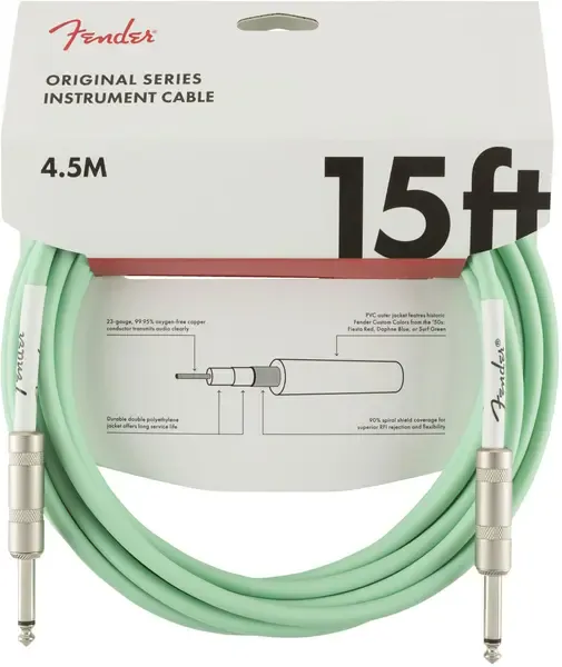 Инструментальный кабель Fender Original Series Straight/Straight 15' Surf Green