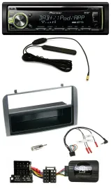 Pioneer MP3 USB CD DAB Lenkrad Autoradio für Alfa 147 GT anthrazit Ablage