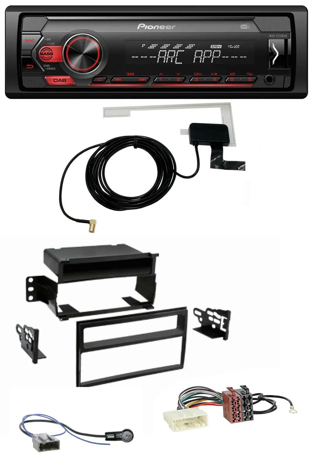 Pioneer 1DIN USB DAB MP3 AUX Autoradio für Nissan Tiida Versa C11 2007-2011